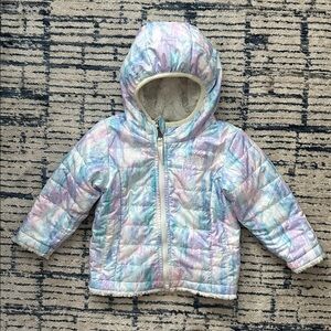 The North Face Girls Tie-Dye Faux Fur Jacket Size 12-18M